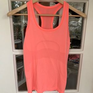 Lululemon Swiftly Tech Racerback Tank Top (Size 2) Heathered Grapefruit coral
